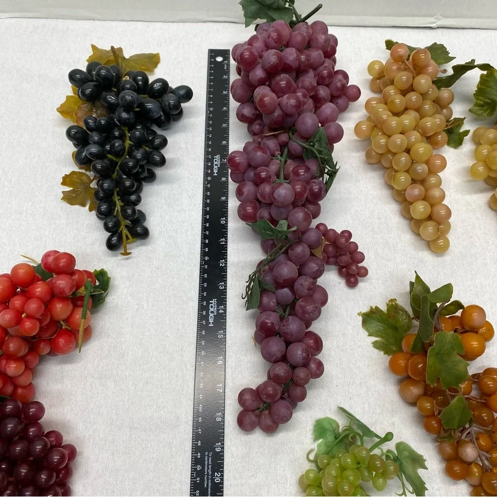 MCM Grapes 9 Clusters of Faux Rubber Multi Color Multi Sizes Weighs 3.5 Pounds